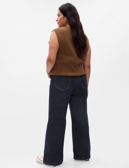 High Rise Stride Wide-Leg Jeans