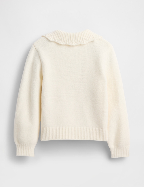 CASHSOFT COLLAR CABLE SWEATER