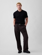 Crochet Sweater Polo Shirt