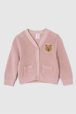 babyGap Shaker-Stitch Bear Cardigan