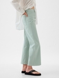 High Stride Wide-Leg Ankle Khakis