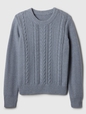 Cable-Knit Crewneck Sweater