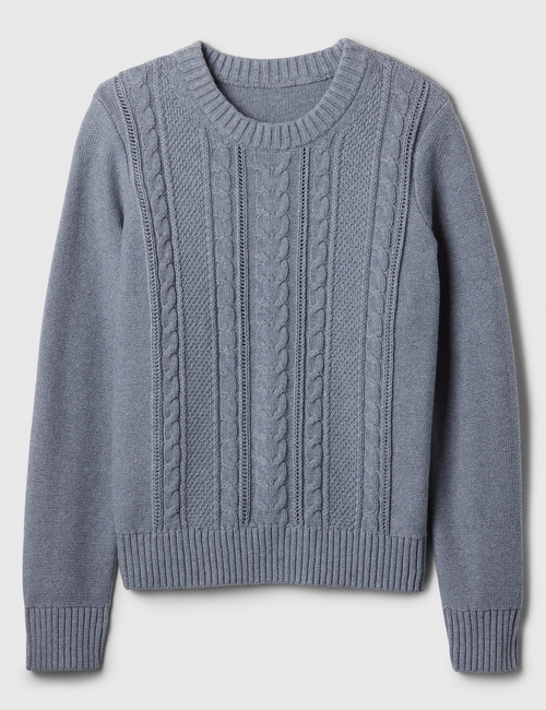 Cable-Knit Crewneck Sweater