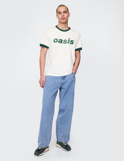 تي شيرت بطبعة كلمة Oasis
