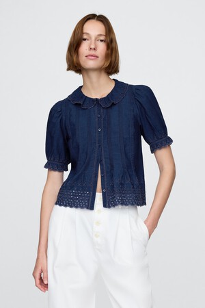 Gap × DÔEN Eyelet Shirt