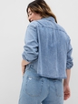 Cropped Denim Shirt