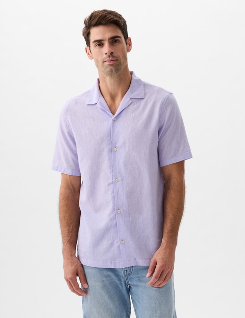 Linen-Blend Vacay Shirt in Standard Fit