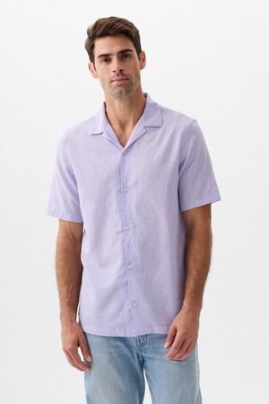 Linen-Blend Vacay Shirt in Standard Fit