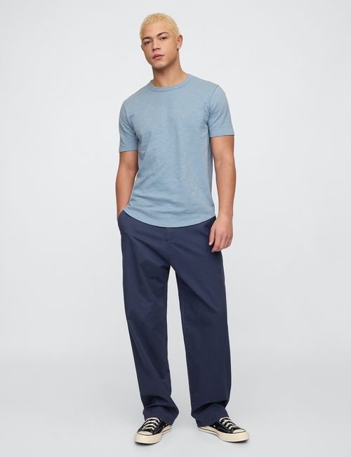 Lived-In Curved Hem Crewneck T-Shirt