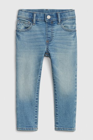 Toddler Elasticized Pull-On Slim Taper Jeans with Washwell™