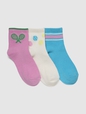 Kids Quarter Crew Socks (3-Pack)