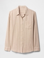 Linen-Blend Easy Shirt