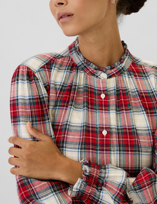 Plaid Flannel Shirtdress