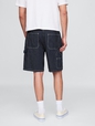 '90s Loose Denim Stripe Carpenter Shorts