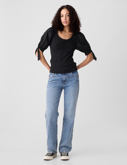 Puff Tie-Sleeve T-Shirt