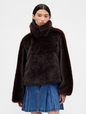 Gap × Sandy Liang Vegan Fur Half-Zip Pullover