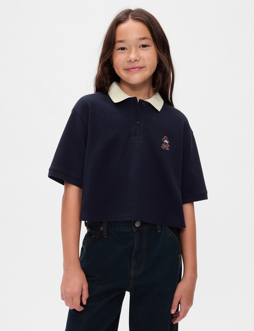 Gap × Disney Kids Pique Cropped Polo Shirt