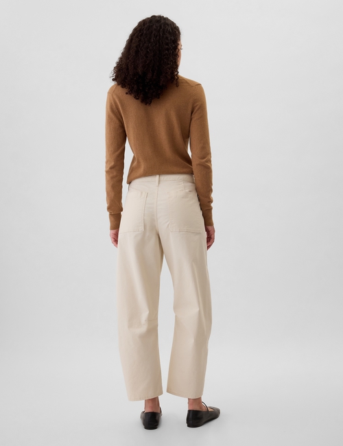 High Rise Barrel Khakis