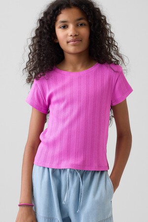 Kids Variegated Rib Fitted T-Shirt