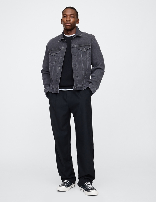 Oversized Fisherman-Stitch Crewneck Sweater