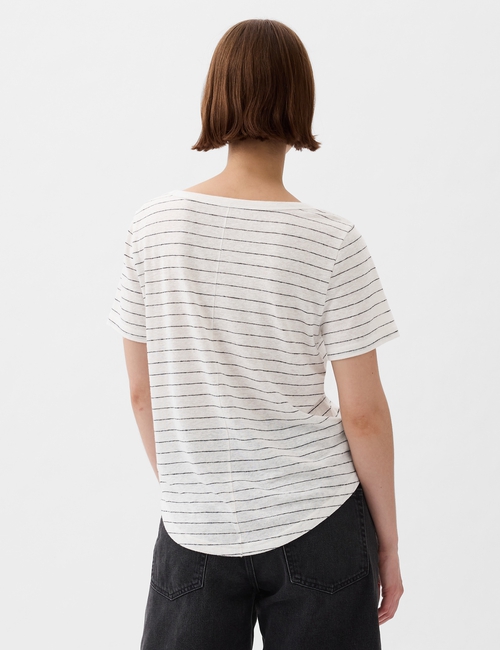 Linen-Blend T-Shirt