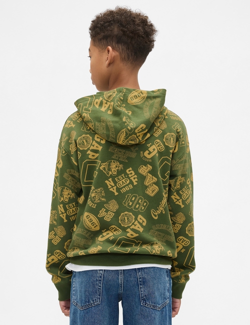 Kids Relaxed Gap Print Hoodie