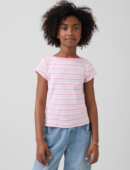 SS CAP SLV FITTED TEE_STRIPE