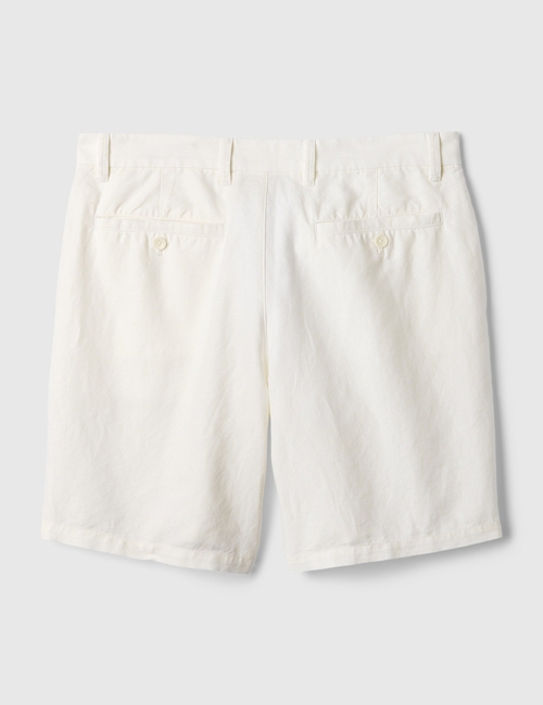 8" Linen-Cotton Shorts