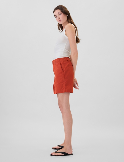 5" Mid Rise Downtown Khaki Shorts