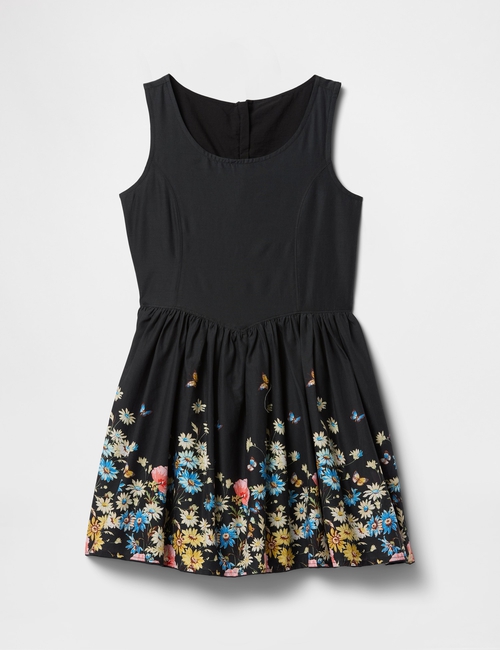Kids Linen-Cotton Floral Dress