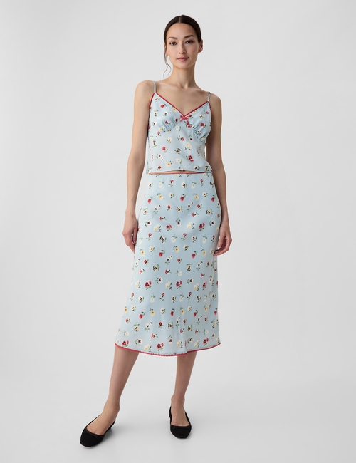 Gap × DÔEN Floral Midi Skirt