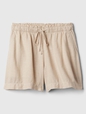 4" Mid Rise Easy Linen-Blend Pull-On Shorts