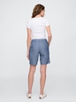 9" High Rise Chambray Downtown Bermuda Shorts
