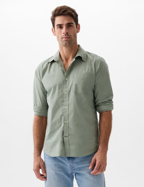 Stretch Poplin Shirt in Standard Fit