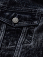 Flocked Cropped Icon Denim Jacket