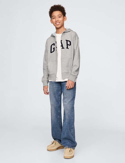 Kids Relaxed Gap Logo Zip Hoodie