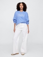 Vintage Soft French Terry Wedge V-Neck Sweatshirt