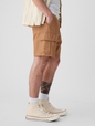 8" Linen-Cotton Cargo Shorts
