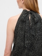 Print Tie-Back Halter Top