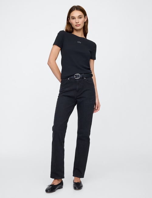 Modern Cropped Logo T-Shirt