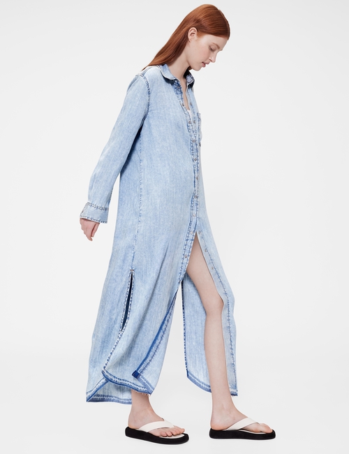 GapStudio Draped Denim Shirtdress