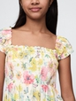 Kids Smocked Floral Midi Dress