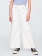 Kids High Rise Stride Wide-Leg Ankle Jeans