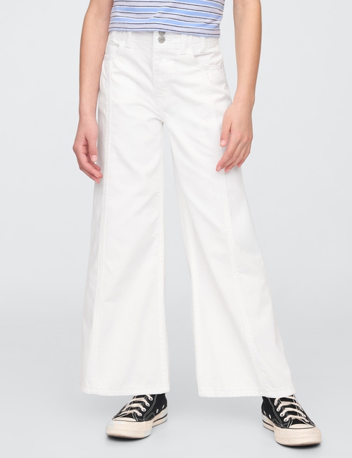 Kids High Rise Stride Wide-Leg Ankle Jeans
