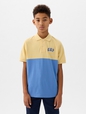 Kids Gap Logo Colorblock Pique Polo Shirt