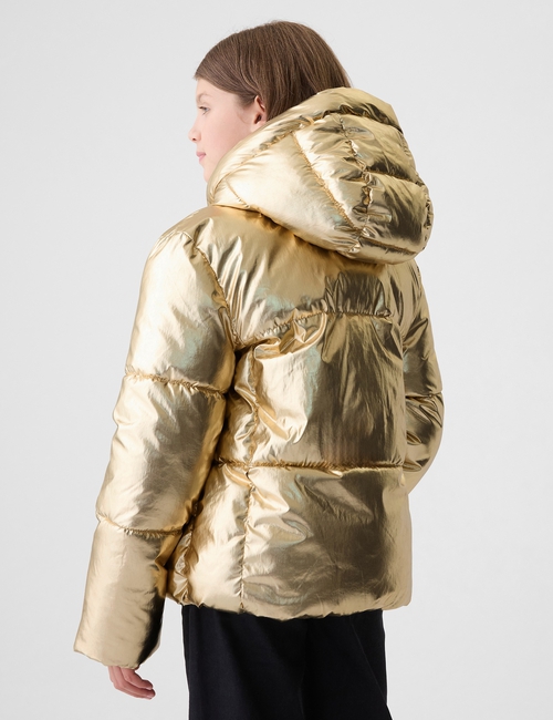 Kids Recycled Metallic Puffer Jacket