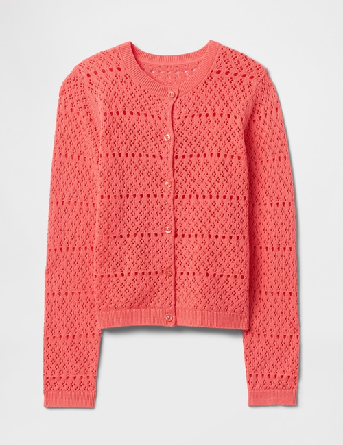 Girls Pointelle Cardigan
