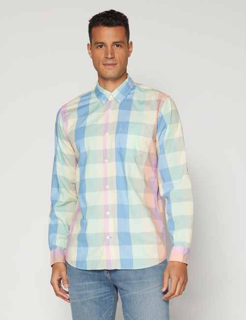 Stretch Poplin Shirt in Slim Fit