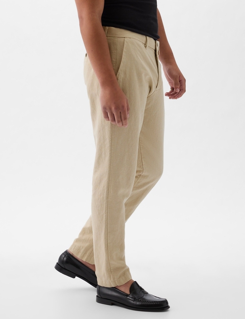 Linen-Cotton Trousers in Slim Fit