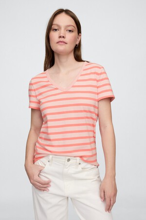 Favorite Stripe V-Neck T-Shirt